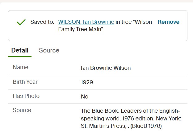 WILSON Ian Brownlie, Dr